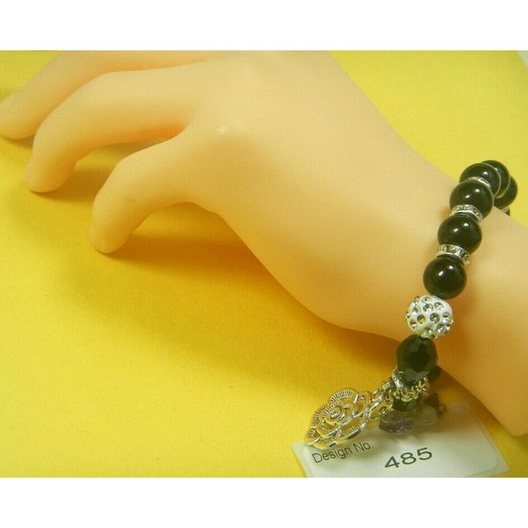 Amethyst Gemstone-Energy Jewelry-Fashion Stretch-Bracelet-Beaded- Charms -485 - Picture 5 of 6